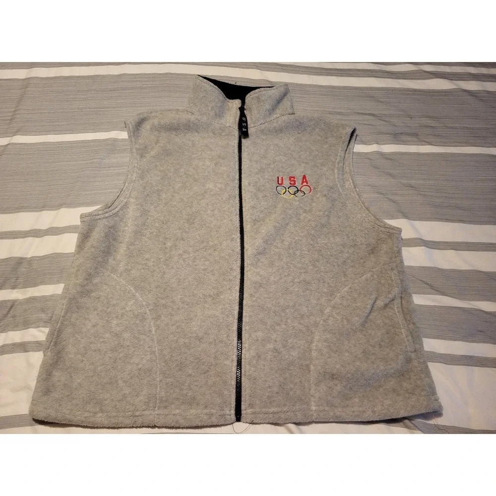 USA Olympic Fleece Vest XL – Made in USA, Team USA Embroidered